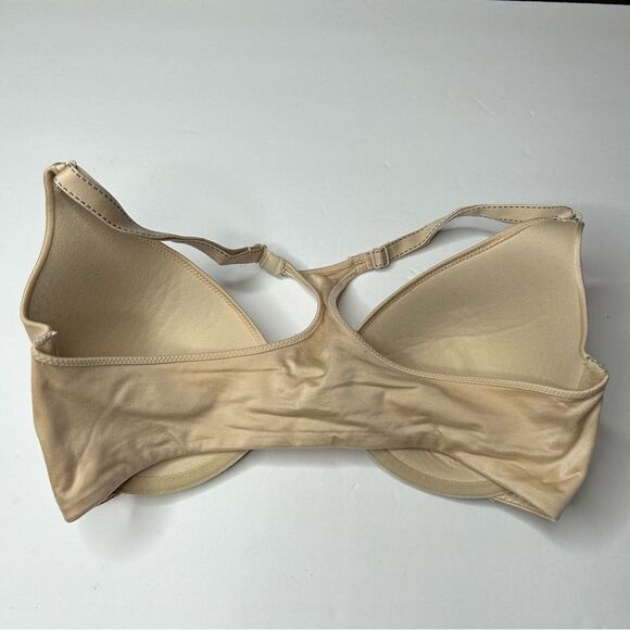 Maidenform Tan Full Coverage Bra 36D Molded Cups and Adjustable Straps - Picture 2 of 5
